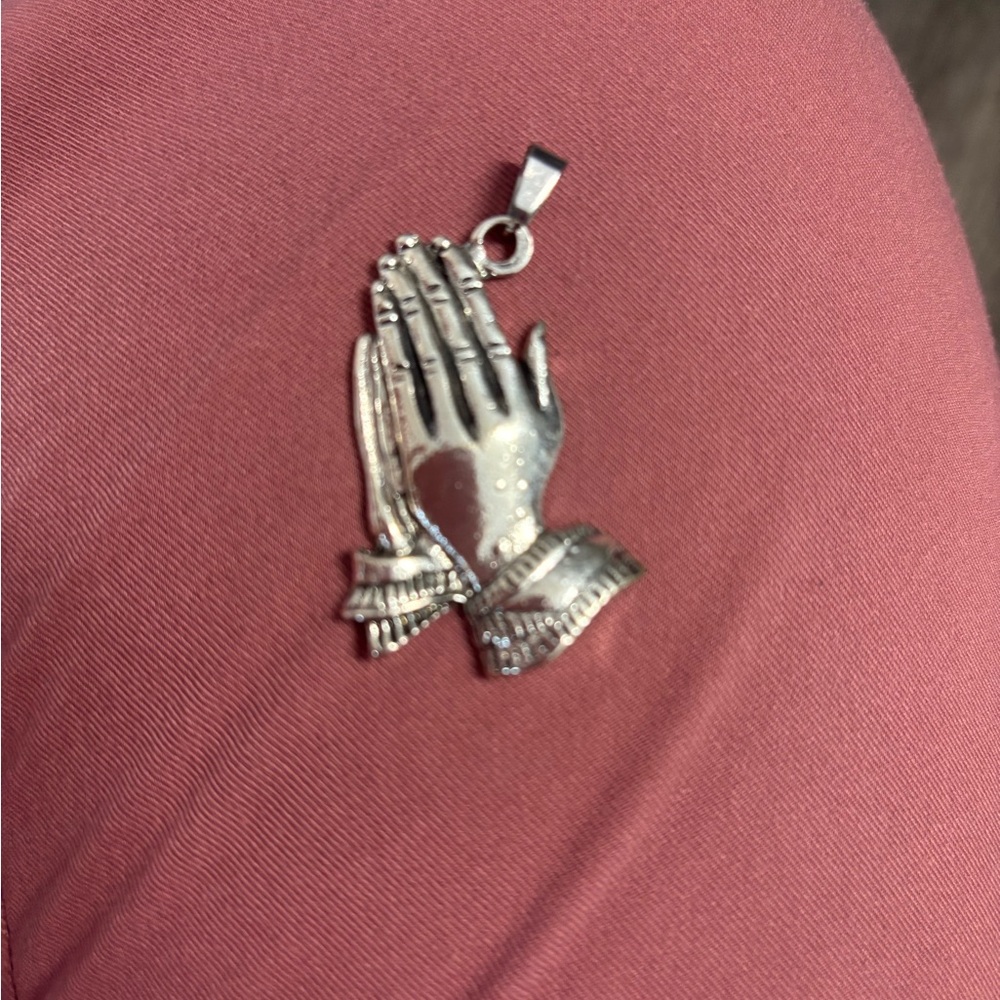 Stainless Steel Praying Hands Pendant